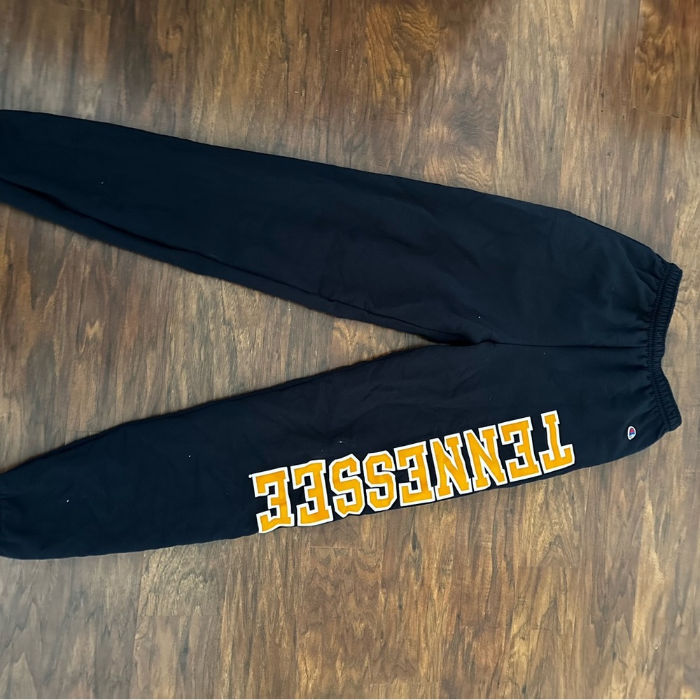 Champion Black Sweatpants Athletic Joggers university of Tennessee